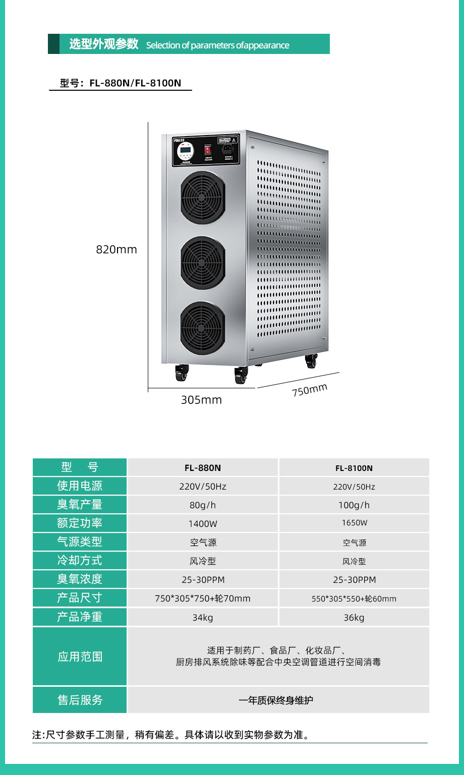 880N~8100N详情参数